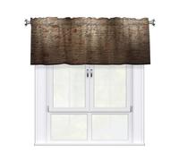 FBGHHTY Rideau imprimé « Lights Hit The Brick » - 137 x 45 cm - Élégant traitement de fenêtre pour cuisine et salle de bain - Avec passe-tringle