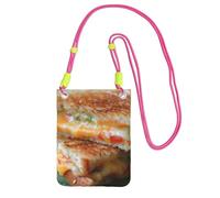 FBGHHTY Sac à bandoulière élégant avec imprimé sandwich au fromage, pour course à pied, randonnée, vélo, festivals, usage quotidien, Fuchsia, Taille unique