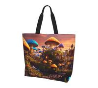 FBGHHTY Sac à bandoulière élégant et léger avec imprimé champignon magique de grande capacité, sac à bandoulière pour le quotidien, le travail, les voyages