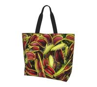 FBGHHTY Sac à bandoulière élégant et léger de grande capacité avec imprimé de plantes carnivores