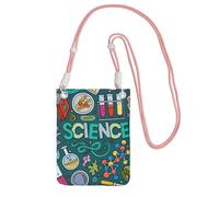 FBGHHTY Sac à bandoulière élégant pour téléphone avec imprimé sur le thème de la science de dessin animé pour course à pied, randonnée, vélo, festivals, usage quotidien, rose, Taille unique