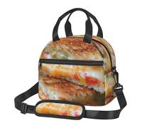 FBGHHTY Sac à déjeuner isotherme de grande capacité, avec imprimé fromage, sandwichs, repas et boissons