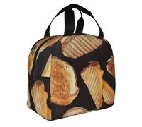 FBGHHTY Sac à déjeuner isotherme imprimé fromage, sandwichs, repas, boissons, enfants, adolescents, étudiants, voyages, école