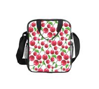 FBGHHTY Sac à déjeuner isotherme transparent avec imprimé cerises rouges