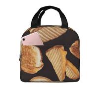 FBGHHTY Sac à déjeuner réutilisable avec imprimé sandwichs au fromage pour garder les aliments au chaud pour l'école, les pique-niques, adultes et enfants