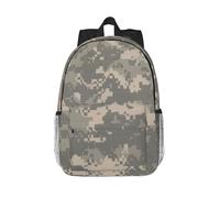 FBGHHTY Sac à dos pratique avec imprimé camouflage numérique militaire, respirant, sac d'école, voyage, activités de plein air, voyageurs, randonneurs