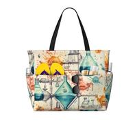 FBGHHTY Sac de voyage imperméable à imprimé chimie pour la plage, les vacances, le camping, les activités de plein air