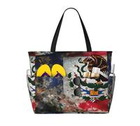 FBGHHTY Sac de voyage imperméable avec imprimé drapeau mexicain américain, léger, vacances d'été, camping, activités de plein air