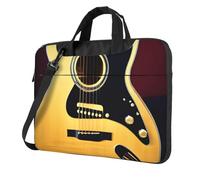 FBGHHTY Sac d'ordinateur portable fonctionnel imprimé guitare note mignon et léger pour divers ordinateurs portables, Noir , 13 inch