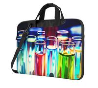 FBGHHTY Sacs fonctionnels pour ordinateur portable imprimé sur tube à essai chimie, sac d'ordinateur mignon et léger pour divers ordinateurs portables, Noir , 14 inch