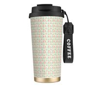 FBGHHTY Tasse à café en acier inoxydable avec imprimé lapin magicien pour la maison, le bureau, l'extérieur, le camping