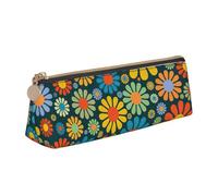 FBGHHTY Trousse à crayons avec motif hippie - Grande capacité - Triangle - Pour tous les jours, l'école, l'université
