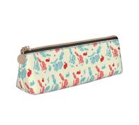 FBGHHTY Trousse à crayons avec motif lapin magicien - Grande capacité - Triangle - Pour l'école et le collège