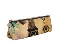 FBGHHTY Trousse à crayons avec motif Paris Tour Eiffel - Grande capacité - Triangle - Pour tous les jours, l'école, l'université