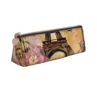 FBGHHTY Trousse à crayons avec motif Paris Tour Eiffel - Grande capacité - Triangle - Pour tous les jours, l'école, l'université