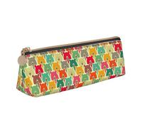 FBGHHTY Trousse à crayons colorée avec imprimé ours pour étudiant, grande capacité, pochette triangulaire, pour tous les jours, l'école, l'université