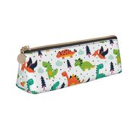 FBGHHTY Trousse à crayons colorée avec motif dinosaures 1 grande capacité pour étudiant, trousse triangulaire, pour tous les jours, l'école, l'université