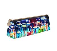 FBGHHTY Trousse à crayons de grande capacité avec impression tube à essai chimie, pochette triangulaire pour tous les jours, l'école, l'université