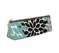 FBGHHTY Trousse à crayons de grande capacité avec motif fleur de dahlia pour étudiant, pochette triangulaire, pour tous les jours, l'école, l'université
