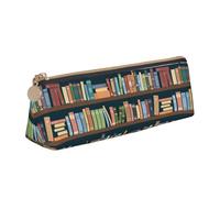 FBGHHTY Trousse à crayons de grande capacité avec motif imprimé rat de bibliothèque de dessin animé, pochette triangulaire, pour tous les jours, l'école, l'université