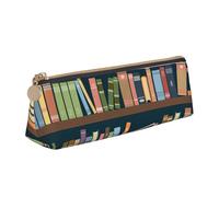 FBGHHTY Trousse à crayons de grande capacité avec motif imprimé rat de bibliothèque de dessin animé, pochette triangulaire, pour tous les jours, l'école, l'université