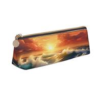 FBGHHTY Trousse à crayons de grande capacité avec motif paysage océan, coucher de soleil et coucher de soleil