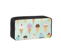 Fbghhty Trousse à crayons légère avec imprimé cônes de crème glacée de grande capacité pour le bureau ou le quotidien