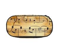 FBGHHTY Trousse à crayons polyvalente avec impression notes de musique - Grande capacité - Pour l'école, les étudiants, les adolescents, les voyageurs - Utilisation quotidienne