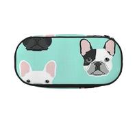 FBGHHTY Trousse à crayons polyvalente avec imprimé bouledogue français 1 grande capacité pour l'école, les étudiants, les adolescents, les voyageurs, usage quotidien