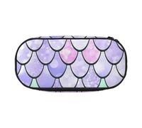 FBGHHTY Trousse à crayons polyvalente avec imprimé écailles de sirène - Grande capacité - Pour l'école, les étudiants, les adolescents, les voyageurs - Utilisation quotidienne
