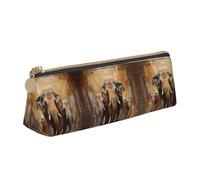 FBGHHTY Trousse à crayons pour étudiant avec imprimé éléphants asiatiques - Grande capacité - Pochette triangulaire - Pour tous les jours - École