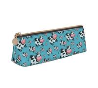 FBGHHTY Trousse à crayons pour étudiant avec motif vache - Grande capacité - Pochette triangulaire - Pour tous les jours, l'école, l'université