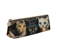 FBGHHTY Trousse à crayons pour étudiant - Grande capacité - Motif chat - Pochette triangulaire - Pour tous les jours - Pour