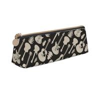 FBGHHTY Trousse à crayons pour étudiant - Grande capacité - Motif guitare - Triangle - Pour tous les jours, l'école, l'université