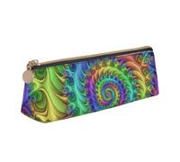 FBGHHTY Trousse à crayons pour étudiant - Grande capacité - Motif imprimé tie-dye - Pochette triangulaire - Pour tous les jours -