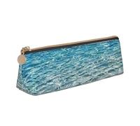 FBGHHTY Trousse à crayons transparente avec impression d'eau de mer pour étudiant - Grande capacité - Pochette triangulaire - Pour tous les jours, l'école, l'univers