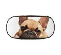 FBGHHTY Trousse polyvalente de grande capacité avec imprimé chien animal bouledogue français école étudiant adolescent voyageur usage quotidien