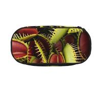 FBGHHTY Trousse polyvalente de grande capacité avec imprimé de plantes carnivores pour l'école, les étudiants, les adolescents, les voyageurs, usage quotidien