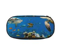 FBGHHTY Trousse polyvalente de grande capacité avec imprimé tortues de mer pour l'école, les étudiants, les adolescents, les voyageurs, usage quotidien