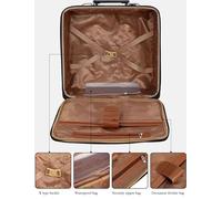 FBHDKJNFG Ensembles de valises ，Hard Shell Luggage Hand Carb Business Suitcase Wheels Cabin Password Trolley Travel Bag(Bruin)