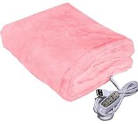 FBHDKJNFG Gardez l'épaulette au Chaud. Couverture chauffante | Canapé-lit multicolore for camping-car, 100 x 65 cm, hiver : châle de voyage lavable en machine USB à 3 niveaux(Roze)