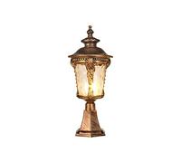 FBHDKJNFG Les bougies, les bougies, Lampe sur colonne en verre Victoria vintage étanche IP55, style rétro, culot E27, for terrasse ou jardin. Éclairage élégant en aluminium et métal.(Metallic,50cm)