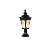FBHDKJNFG Les bougies, les bougies, Lampe sur colonne en verre Victoria vintage étanche IP55, style rétro, culot E27, for terrasse ou jardin. Éclairage élégant en aluminium et métal.(Dark,38cm)