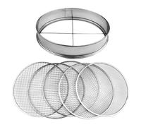 FBHDKJNFG Les Jardins, Practical Stainless Steel Garden Potting Bonsai Compost Strainer Set with 5 Versatile Meshes