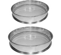 FBHDKJNFG Les Jardins, Soil Sieve 2pcs Garden Riddle Fine Mesh Soil Sieve for Gardening Tool 20cm Garden Sieve Stainless Steel Garden Riddle Fine Mesh Fine Mesh Soil