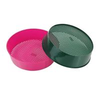 FBHDKJNFG Les Jardins, Soil Sieve 2pcs/Set Sieve Garden Soil Mesh Pan Sifting Sifter Filter Sand Plastic Round Riddle Screen Fine Classifier Compost Sieves