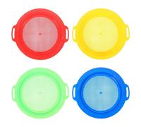 FBHDKJNFG Les Jardins, Soil Sieve 4Pcs Garden Sieves Portable Sifters for Compost Soil Plastic Sand Mesh Household Mesh Sand Sieve Gardening Tools