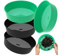 FBHDKJNFG Les Jardins, Soil Sieve Plastic Soil Sieve Filter Reusable Rock Sifter Garden Mesh Portable for Home Flower Plant