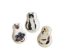 FBHDKJNFG Petits bols à sauce en céramique Ceramic Cat Seasoning Dish Soy Sauce Vinegar Mustard Japanese Tableware Multicolor(C)
