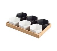 FBHDKJNFG Petits bols à sauce en céramique Ceramic Dip Bowls Set For Soy Saucer Dish Bowl Snack Dried Fruit And Dessert Multicolor(D)